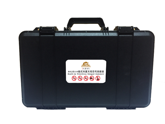 Mobile Phone Jammer Portable Suitcase Built In 10 Antennas 4G WIFI GPS