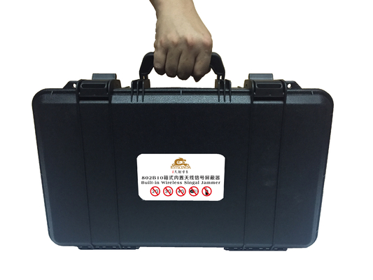 Mobile Phone Jammer Portable Suitcase Built In 10 Antennas 4G WIFI GPS