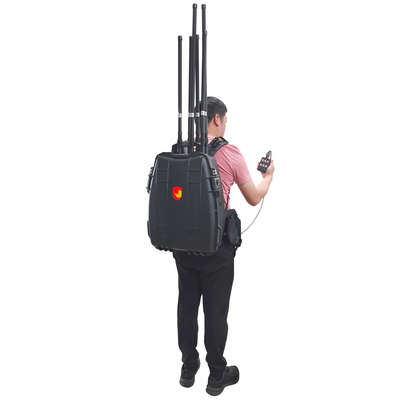 9 Bands Omni Directional High Power Backpack Anti Drone UAV Jammer with Wired Remote Control