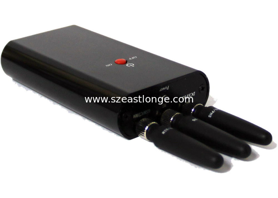 2G 3G Portable Cell Phone Jammer 3 Omnidirectional Antennas Handheld Size