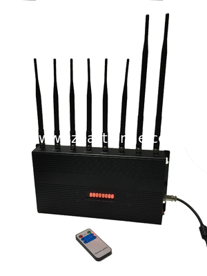 Portable Cell Phone Signal Jammer 14W 8 Omnidirectional Antennas